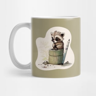 Raccoon Artist Mug